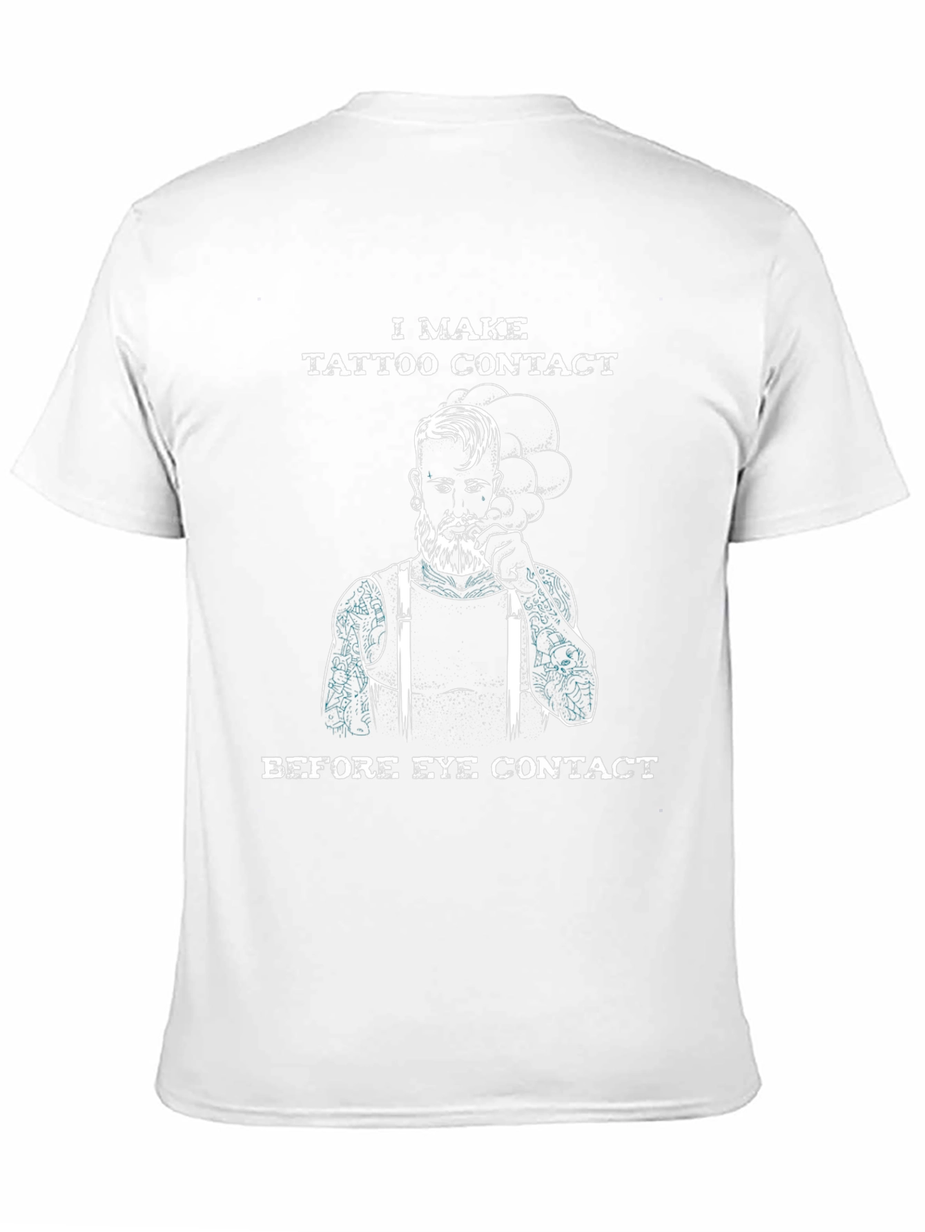 Black Tattoo Contact Before Eye Contact Black T-Shirt view 11