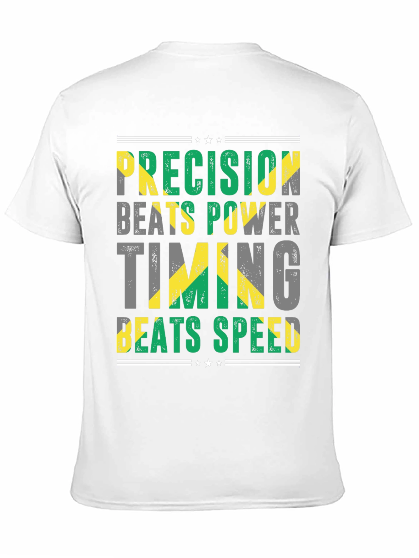 Black Precision Beats Power Jamaica T-Shirt view 11