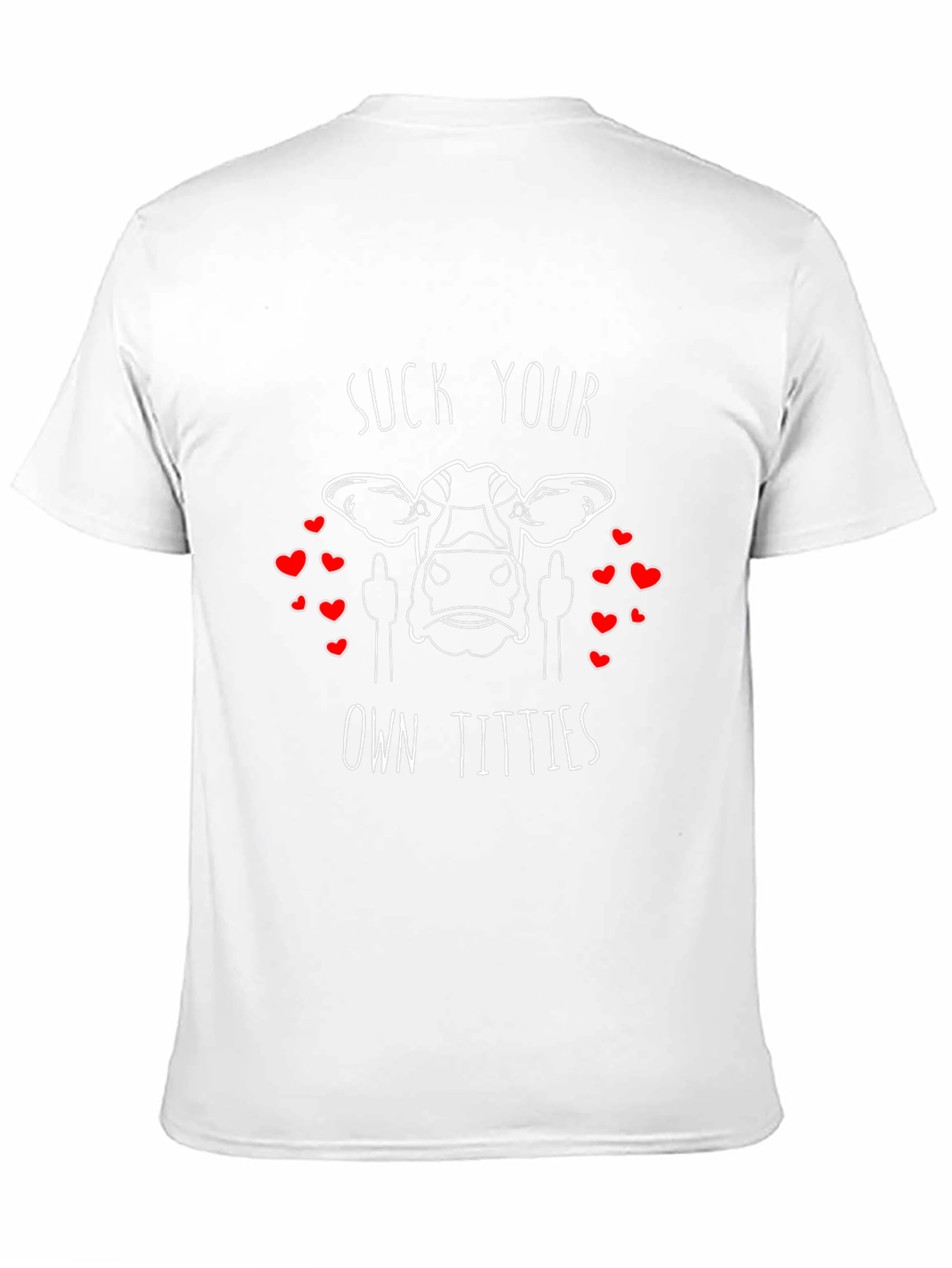 Black Suck Your Own Titties Funny Cow Graphic T-Shirt view 11