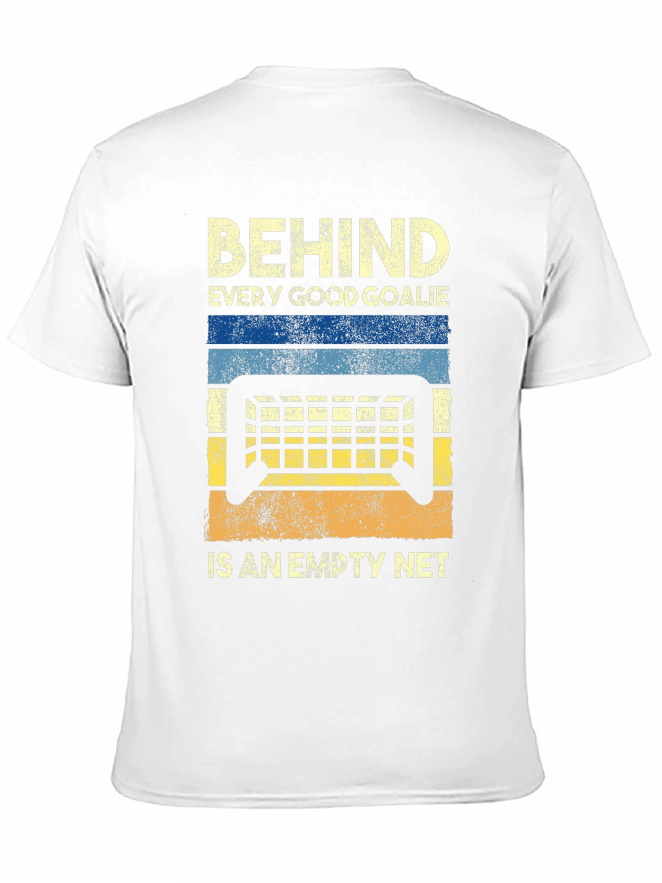 Black Funny Hockey Goalie Empty Net Graphic T-Shirt view 11