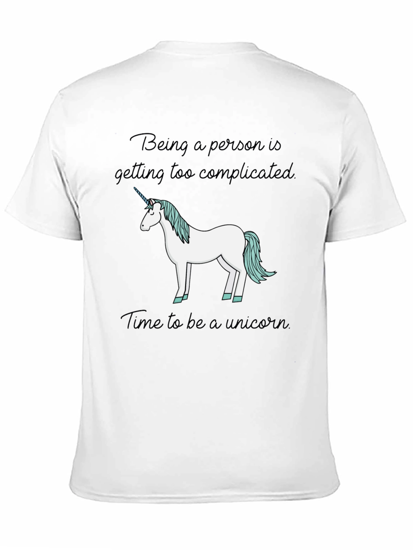 Black Unicorn T-Shirt - Complicated Person Solution view 11
