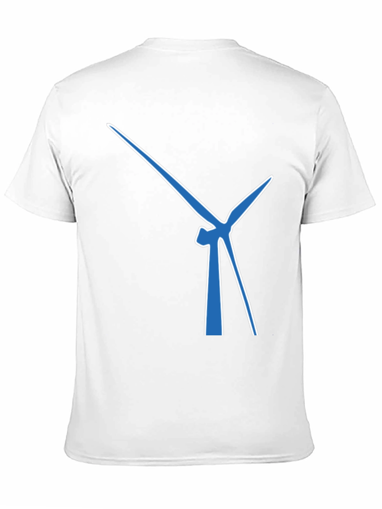 Black Wind Turbine Graphic Tee - Modern Blue Design view 11