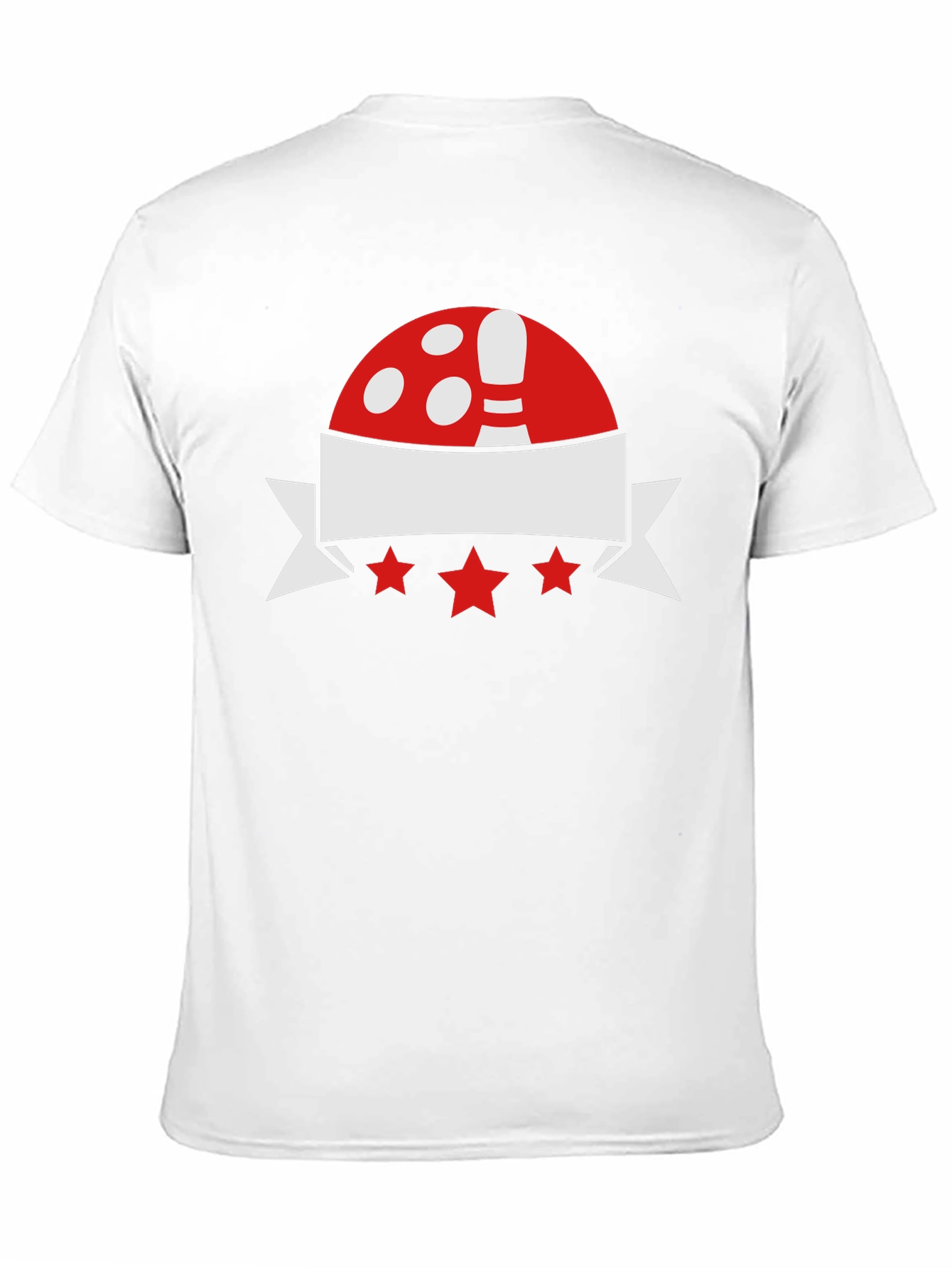 Black Bowling T-Shirt: Red, White & Star Design view 11