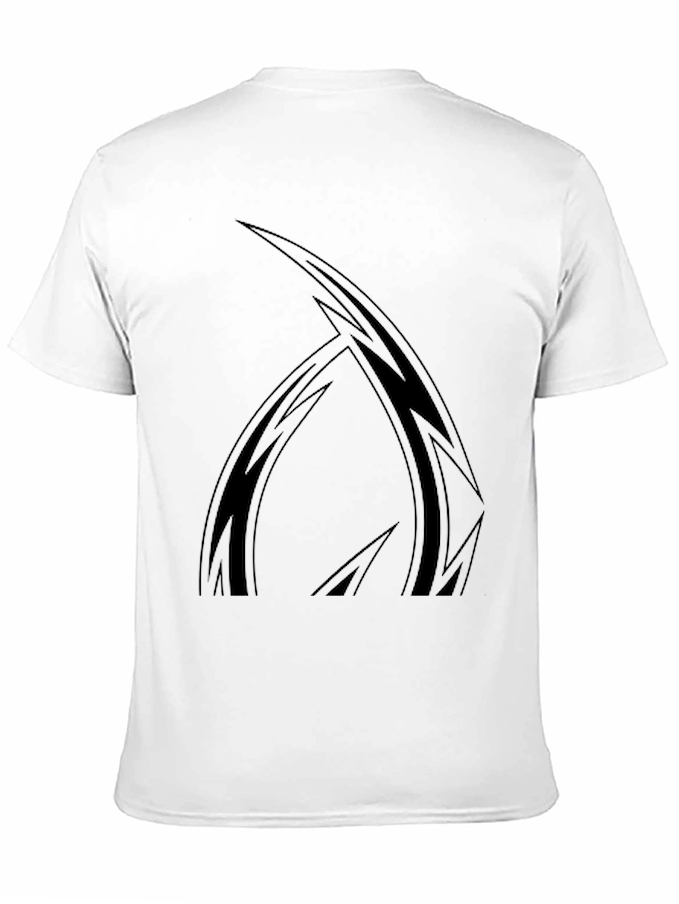 Black Black Graphic Tee - Abstract Design Men's T-Shirt view 11