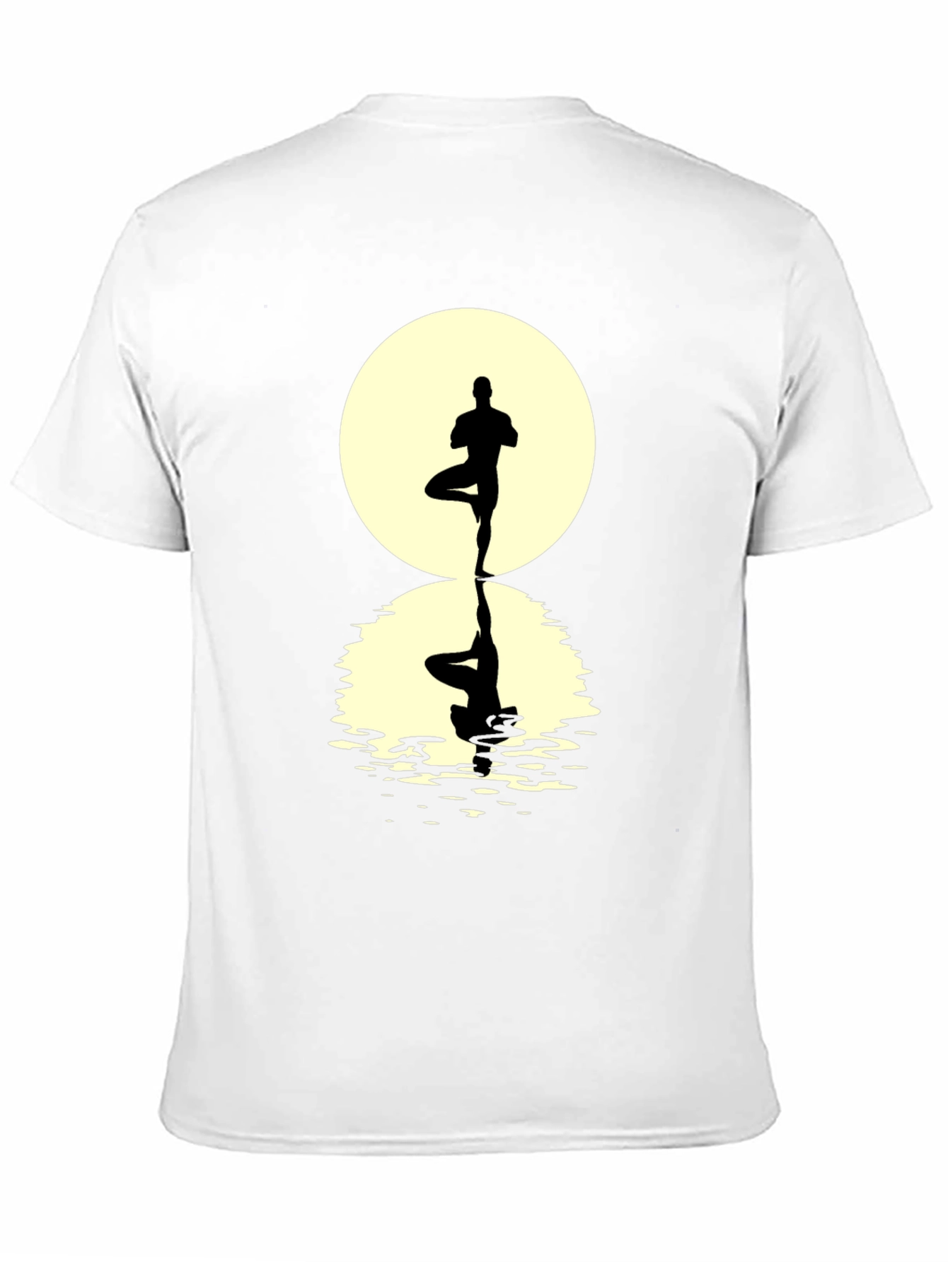 Black Yoga Pose Silhouette Graphic Tee view 11