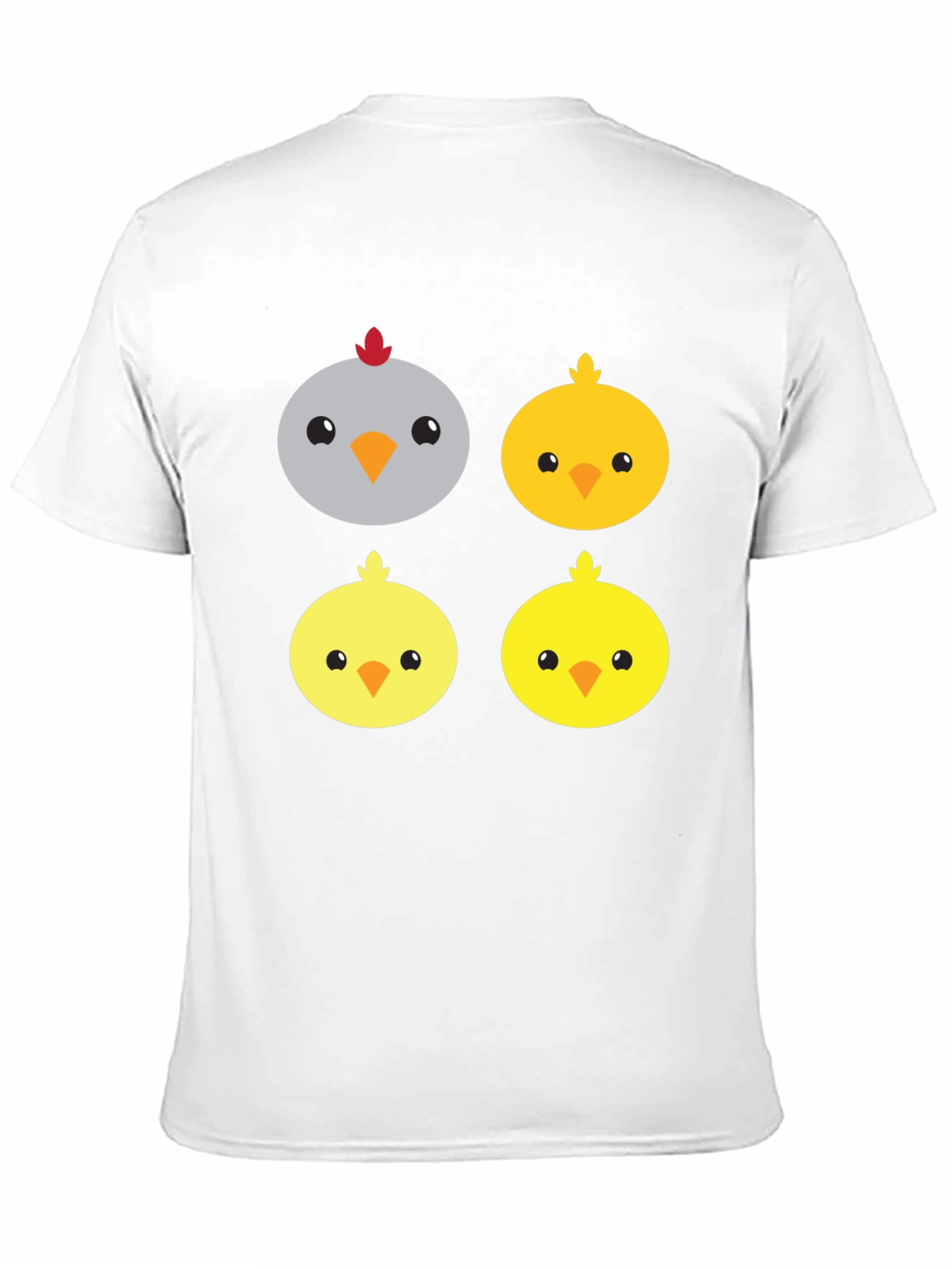 Black Cute Cartoon Chickens Graphic Tee view 11
