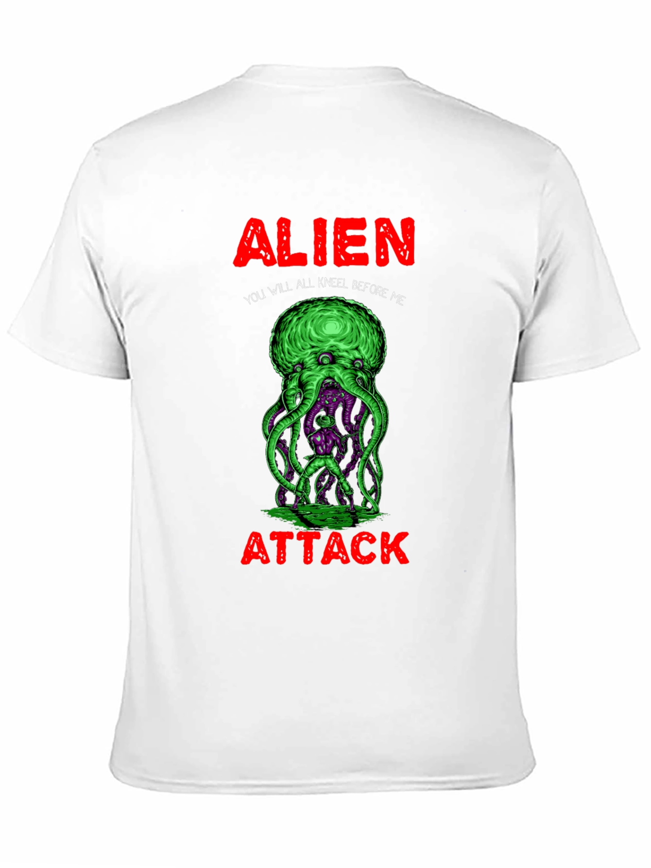 Black Alien Attack Graphic T-Shirt view 11