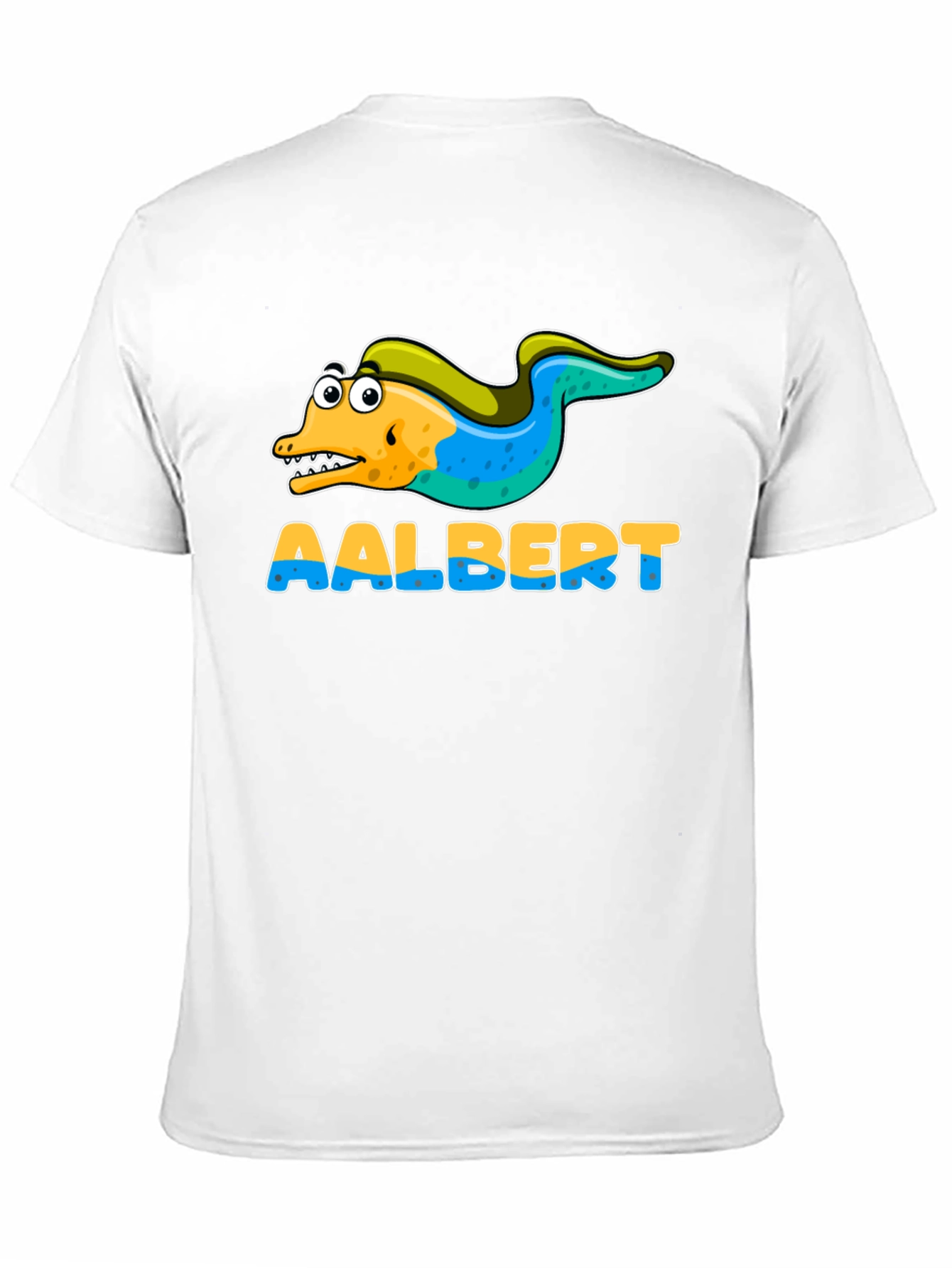 Black Aalbert Eel Cartoon Graphic T-Shirt view 11