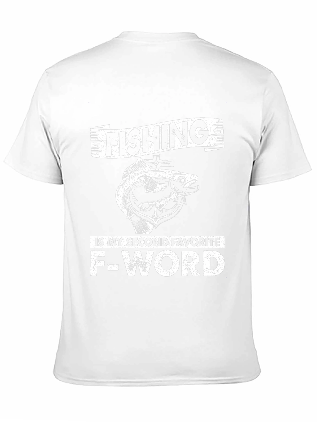 Black Funny Fishing F-Word Graphic T-Shirt view 11