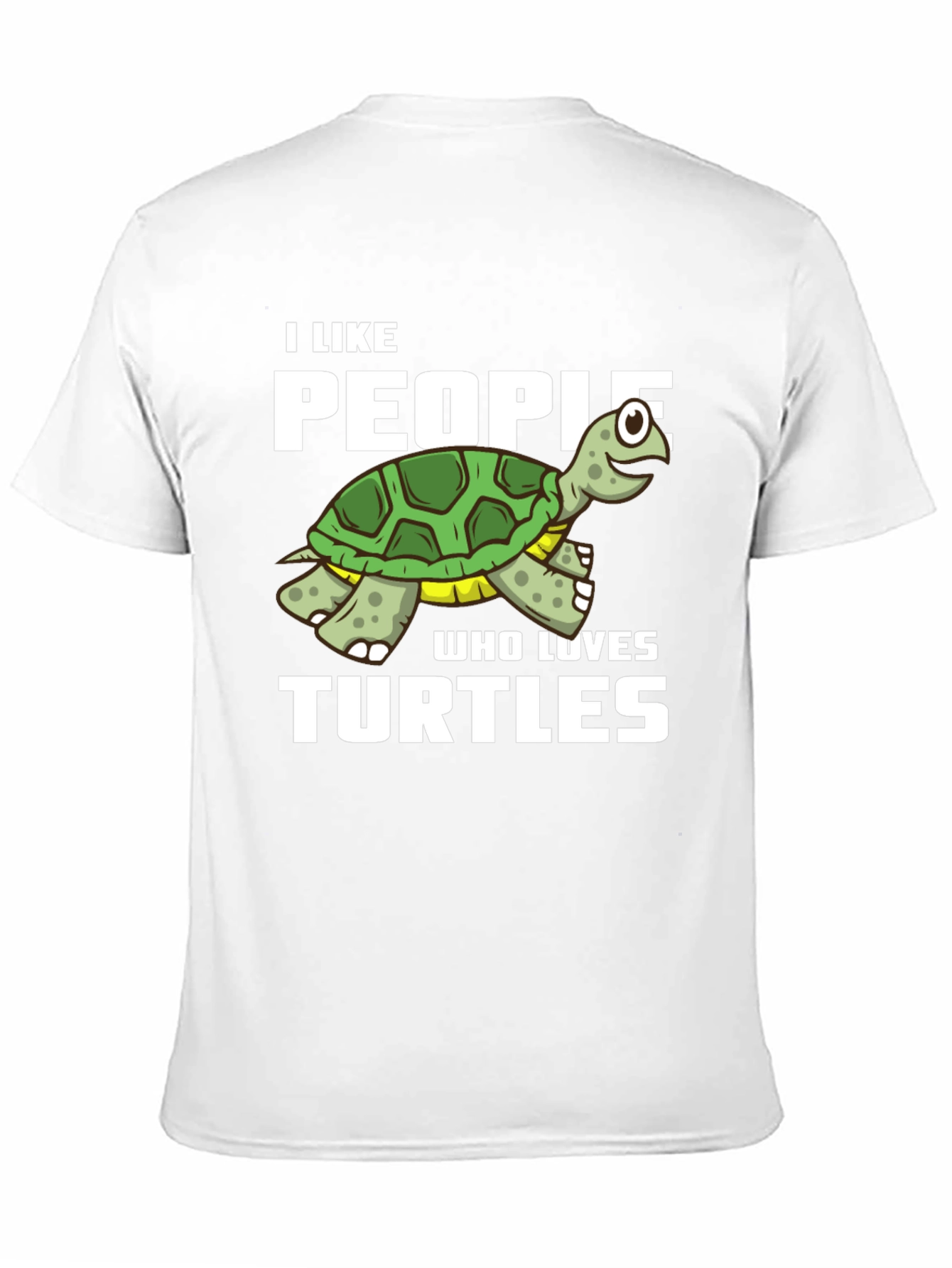 Black I Like People Who Loves Turtles Black T-Shirt view 11
