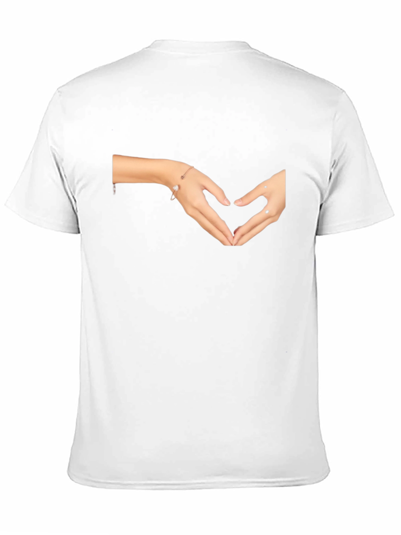 Black Heart Hands Graphic Tee - Black Casual Top view 11