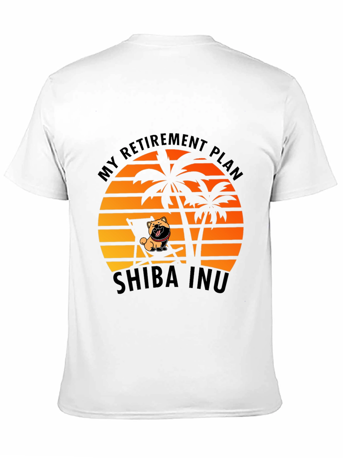 Black Shiba Inu Retirement Plan Black T-Shirt view 11