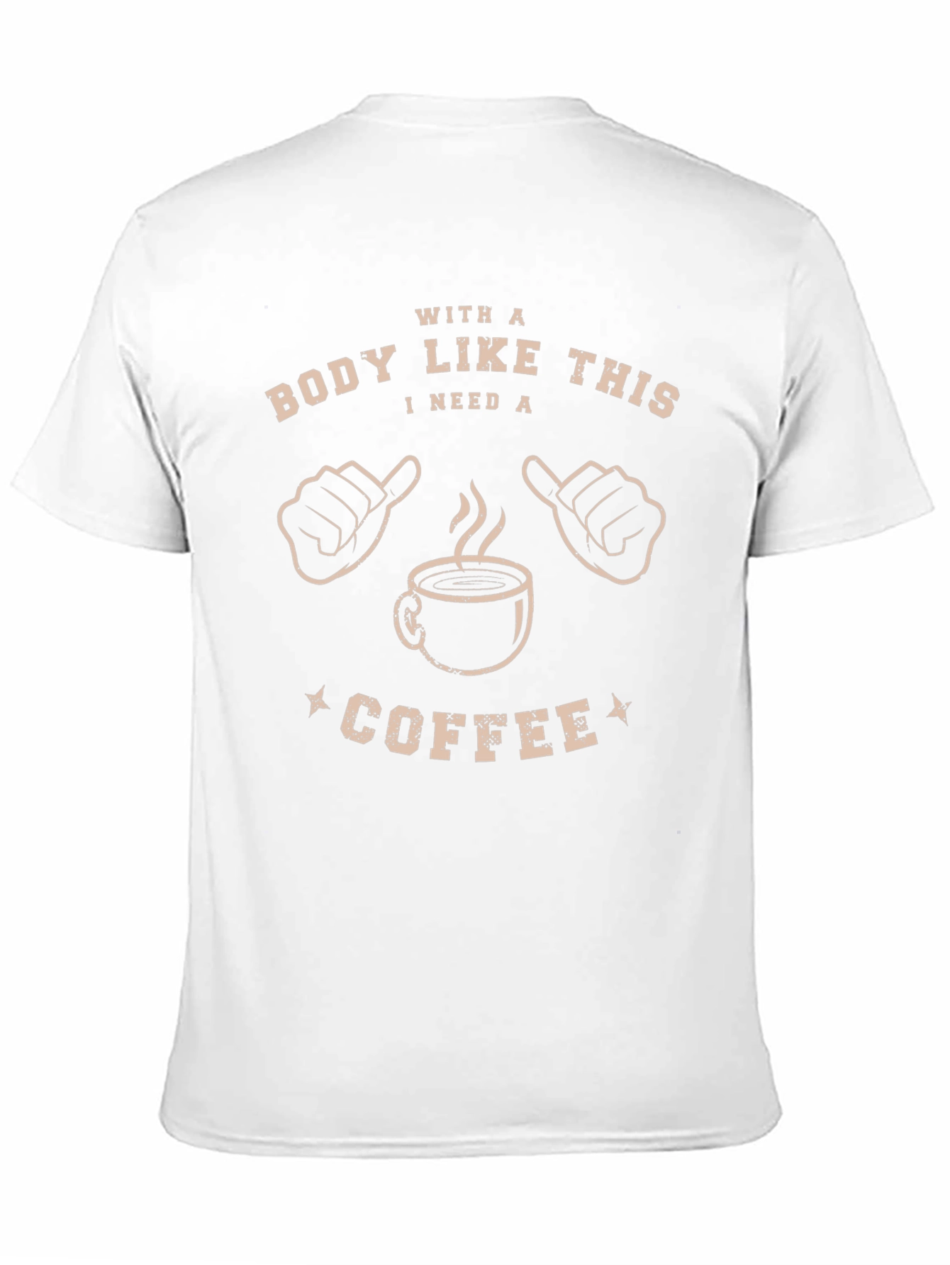 Black Funny Coffee T-Shirt - Body Like This I Need Coffee Tee view 11