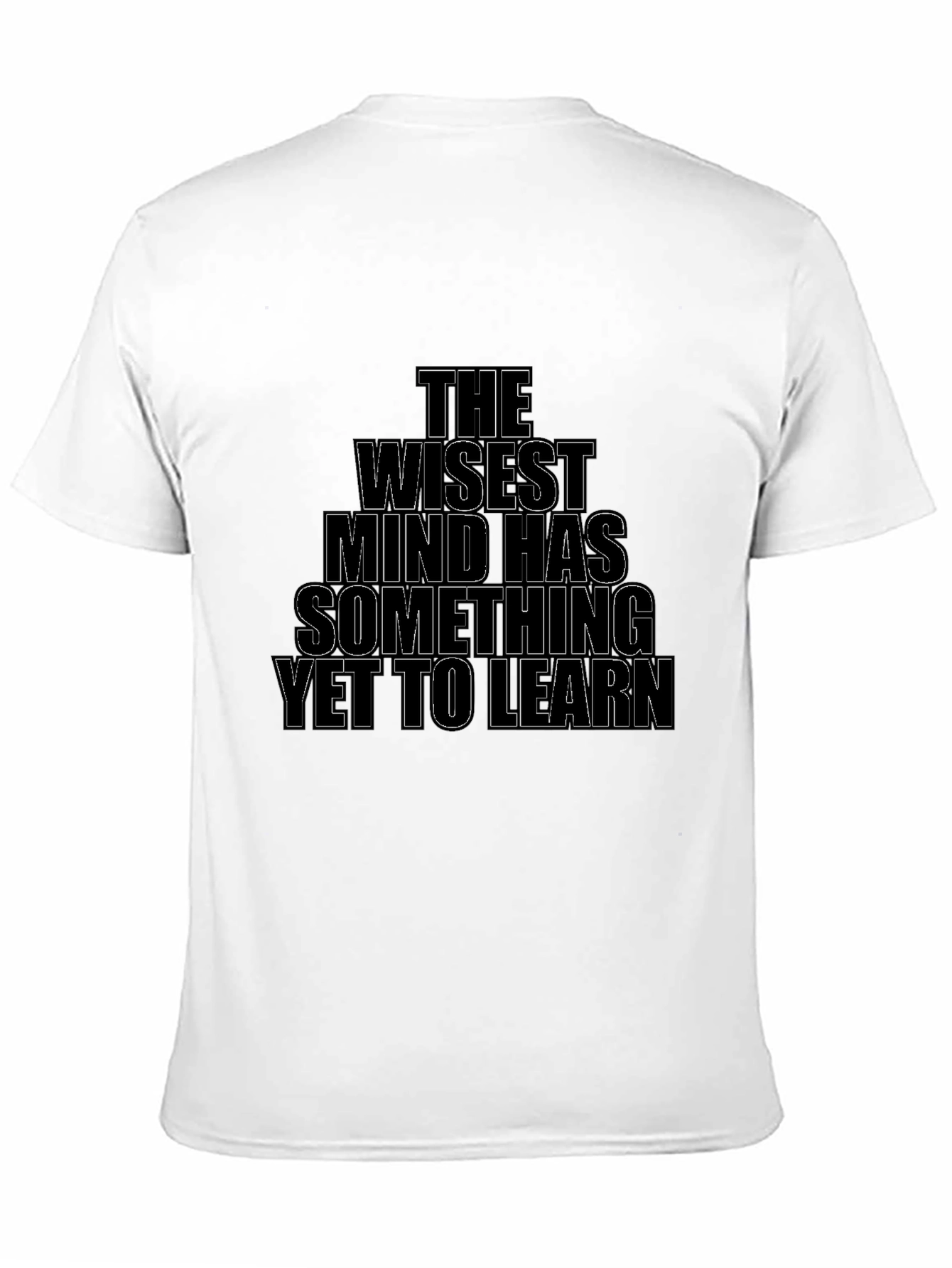 Black The Wisest Mind T-Shirt - Black Crew Neck Casual Tee view 11