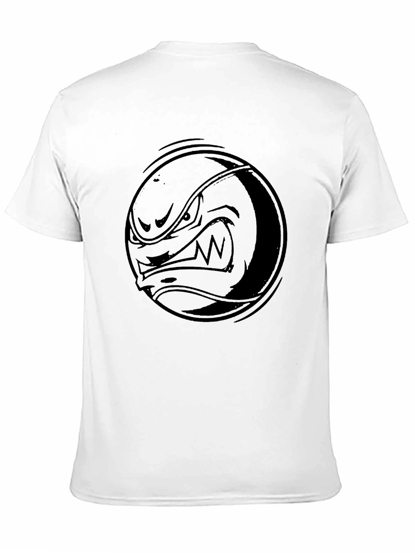 Black Men's Black Graphic T-Shirt - Cartoon Character Design view 11