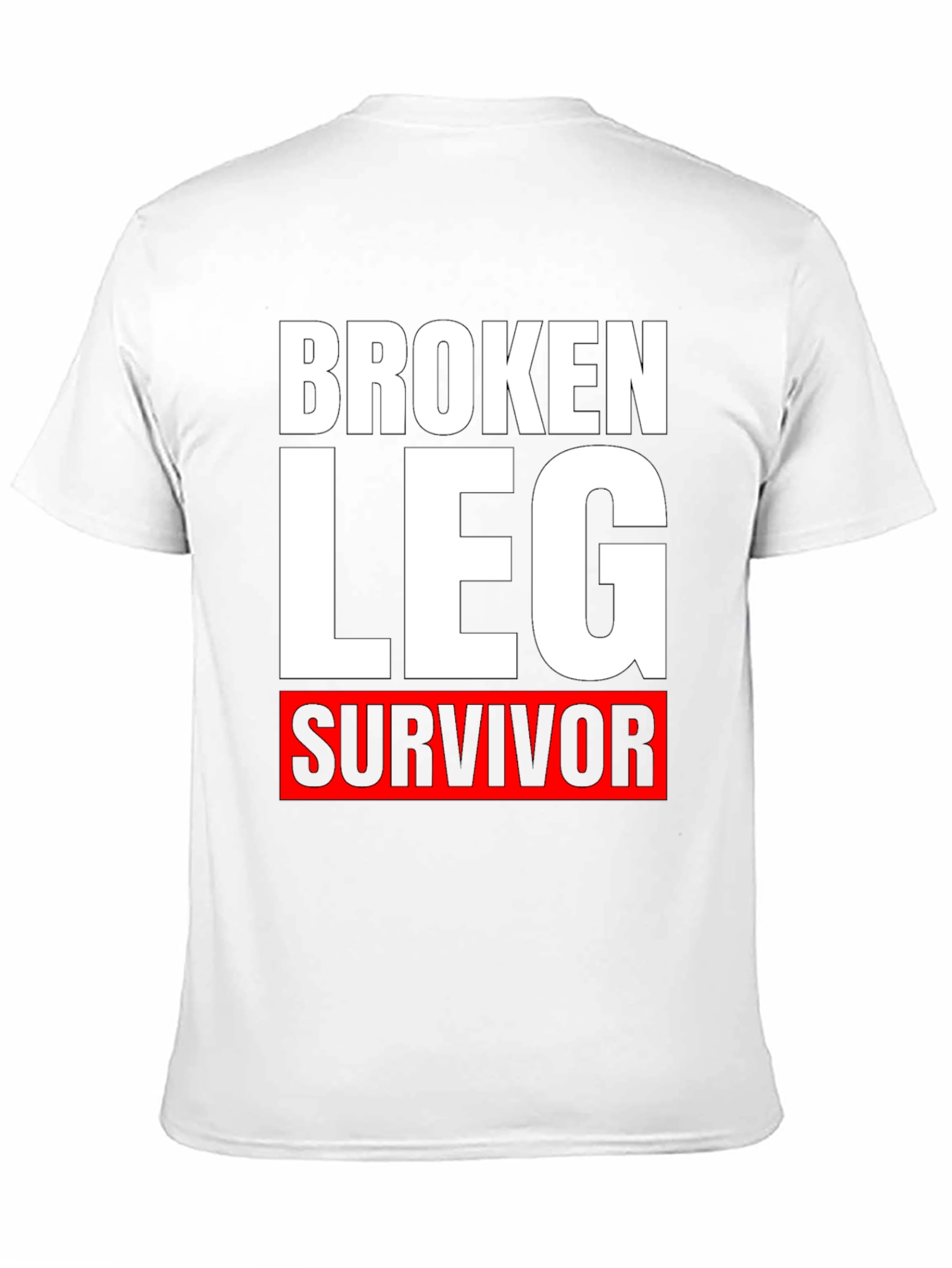Black Broken Leg Survivor T-Shirt - Funny Get Well Soon Tee view 11