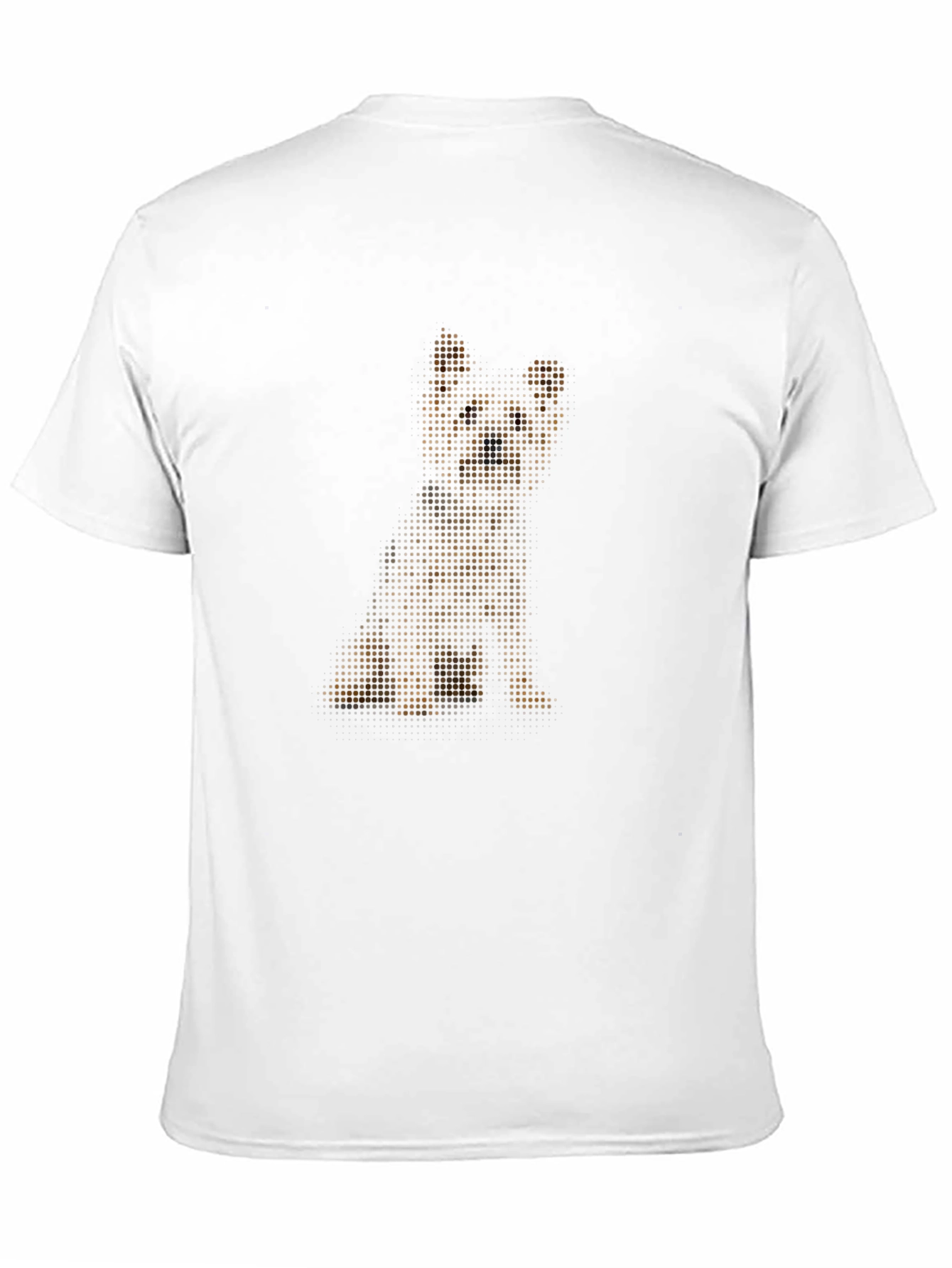 Black Pixelated Puppy Print Black T-Shirt view 11