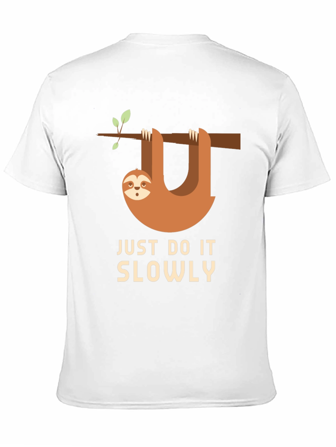 Black Funny Sloth Just Do It Slowly T-Shirt view 11