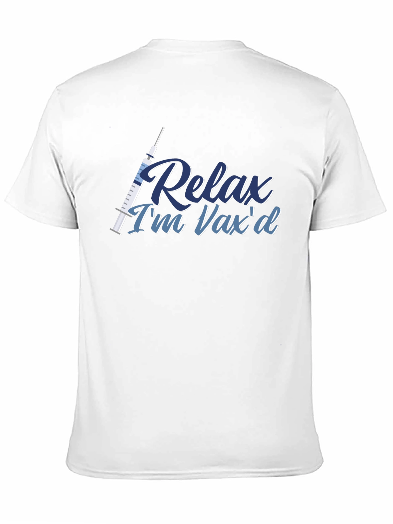 Black Relax I'm Vax'd T-Shirt - Vaccinated Comfort Tee view 11