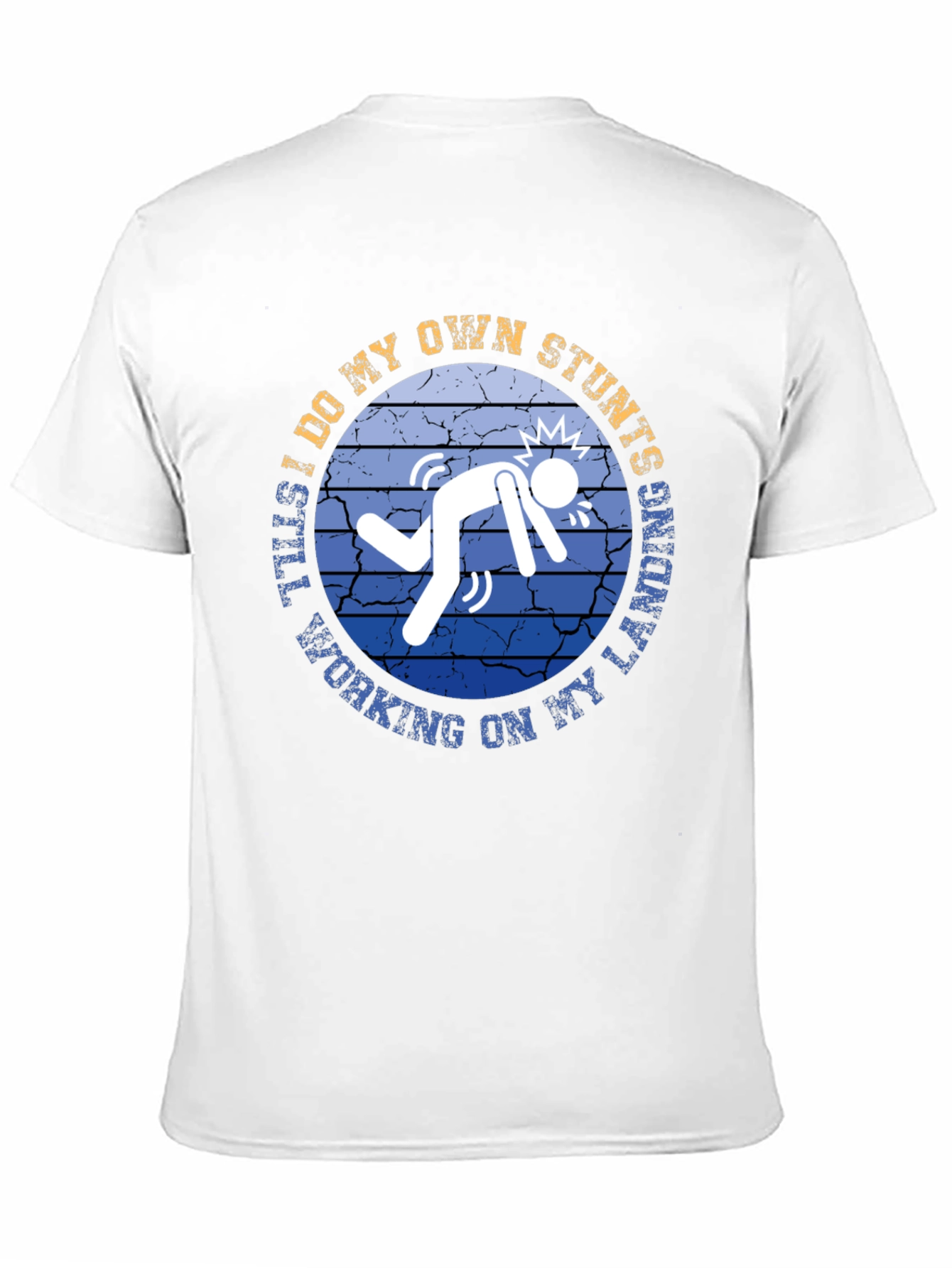 Black Stuntman T-Shirt - Funny Stunts, Working on Landing view 11