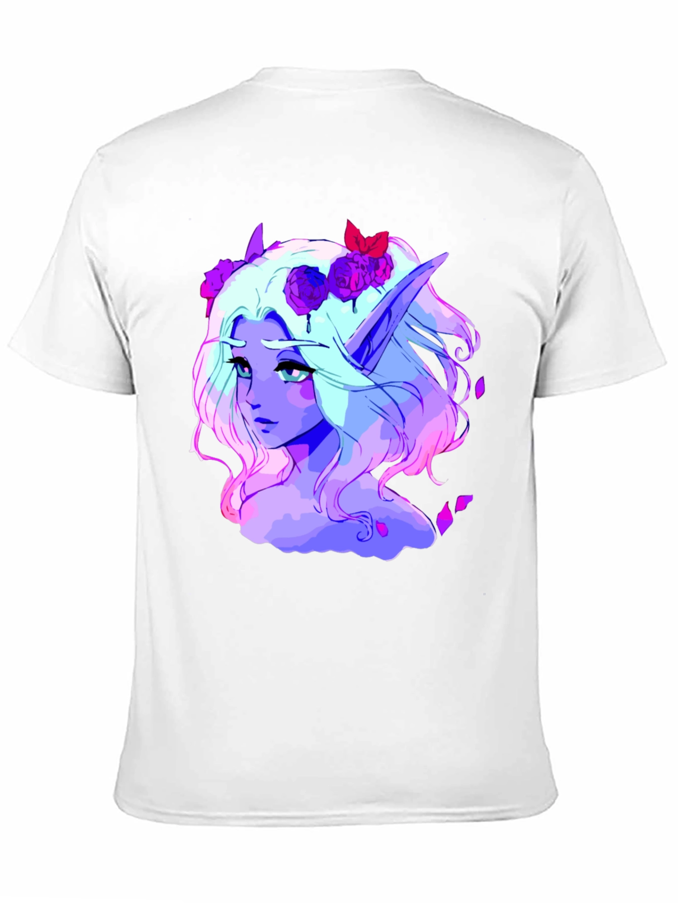 Black Elf Portrait Graphic Tee - Black Cotton Shirt view 11