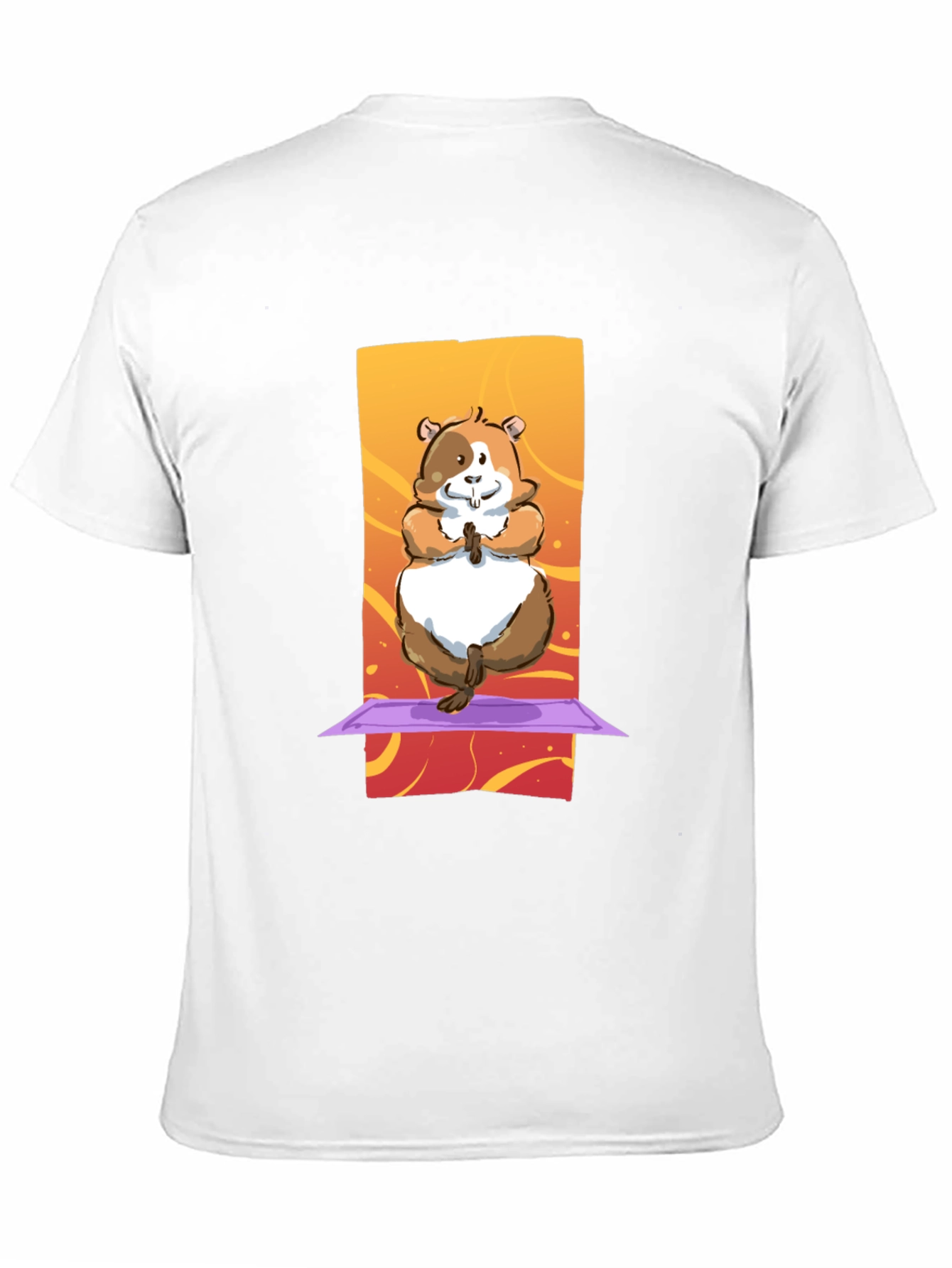 Black Yoga Hamster T-Shirt: Funny Graphic Tee view 11