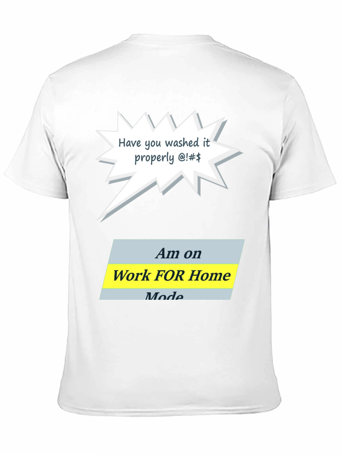 Black Funny Work From Home Mode T-Shirt view 11