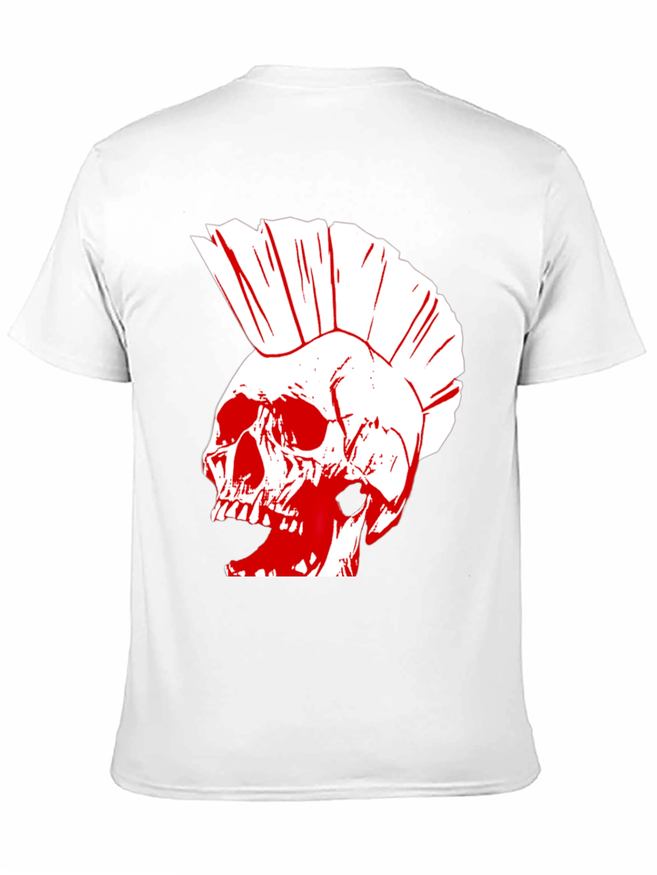 Black Punk Skull Graphic T-Shirt view 11
