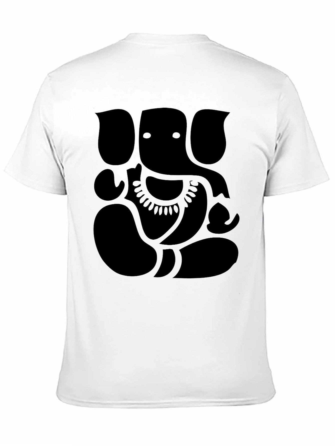 Black Ganesh Graphic Print Men's Black T-Shirt view 11