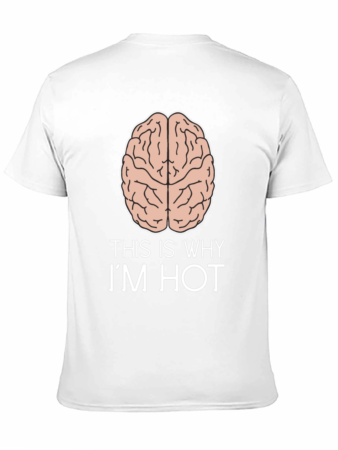 Black This Is Why I'm Hot Brain T-Shirt view 11