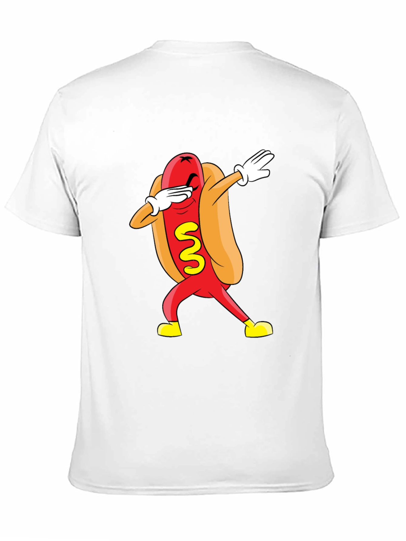 Black Funny Dabbing Hot Dog Graphic T-Shirt - Black view 11
