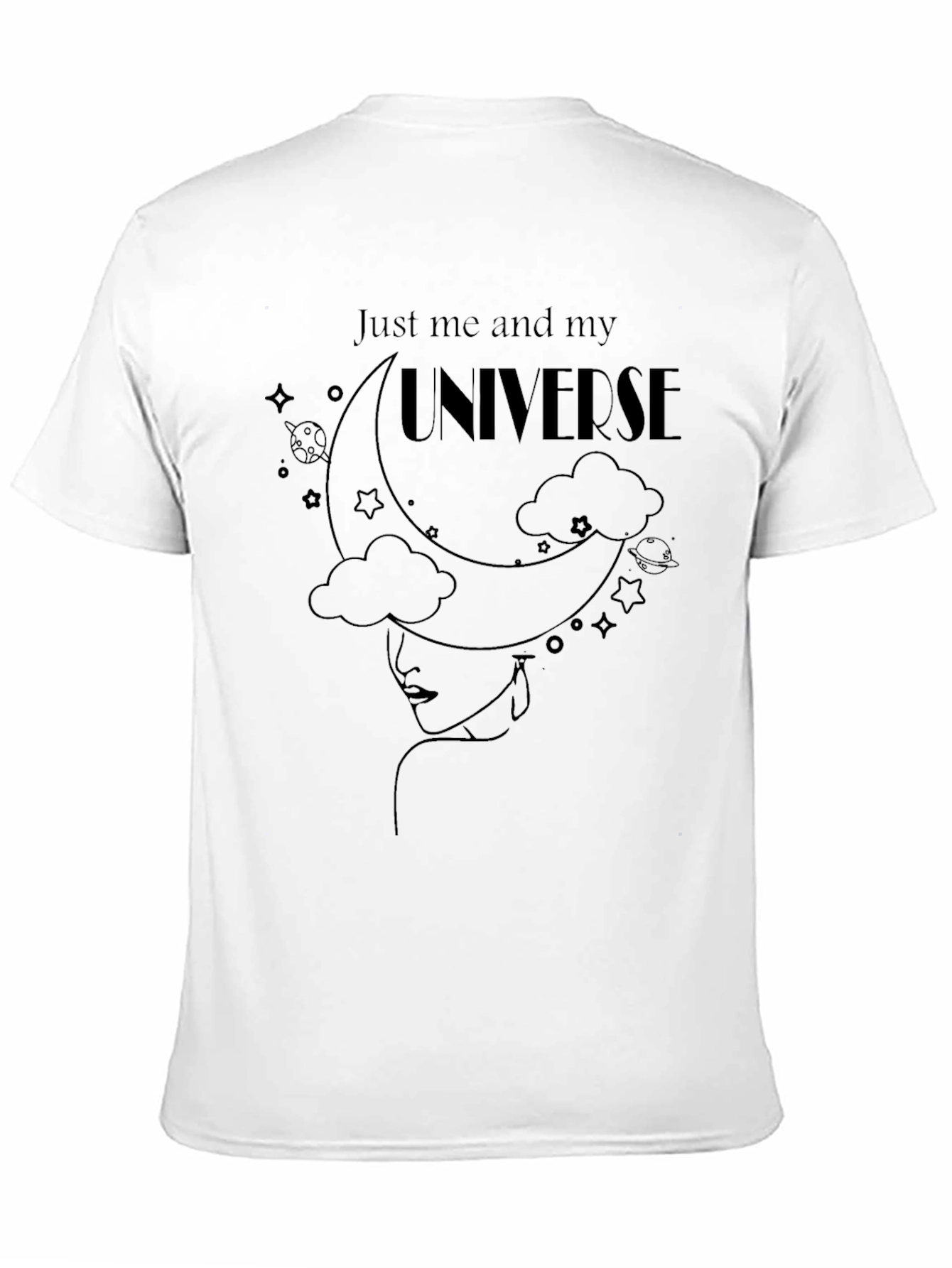 Black Universe Graphic Print T-Shirt - Unique Design view 11