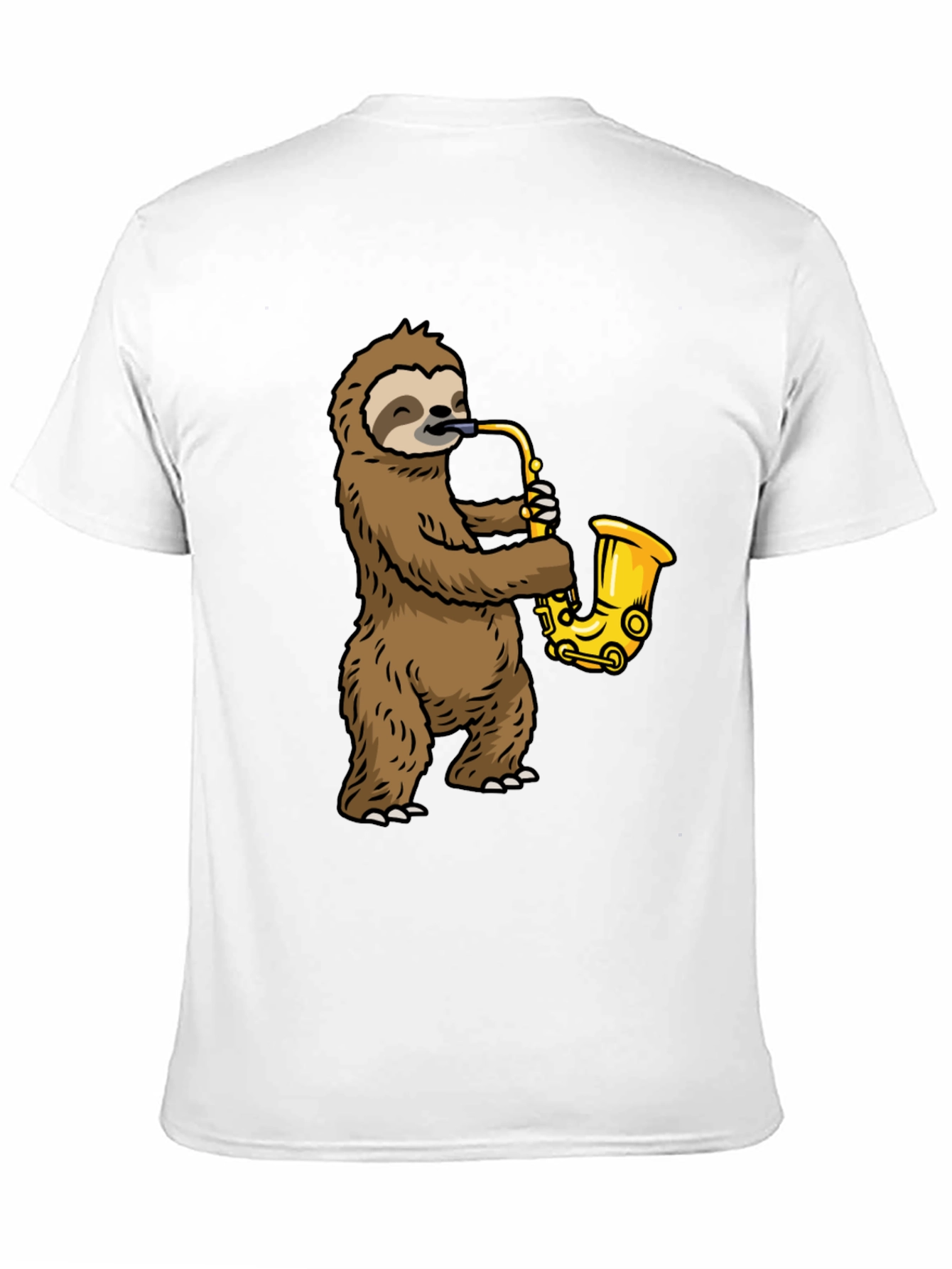 Black Sloth Saxophone Graphic Tee view 11