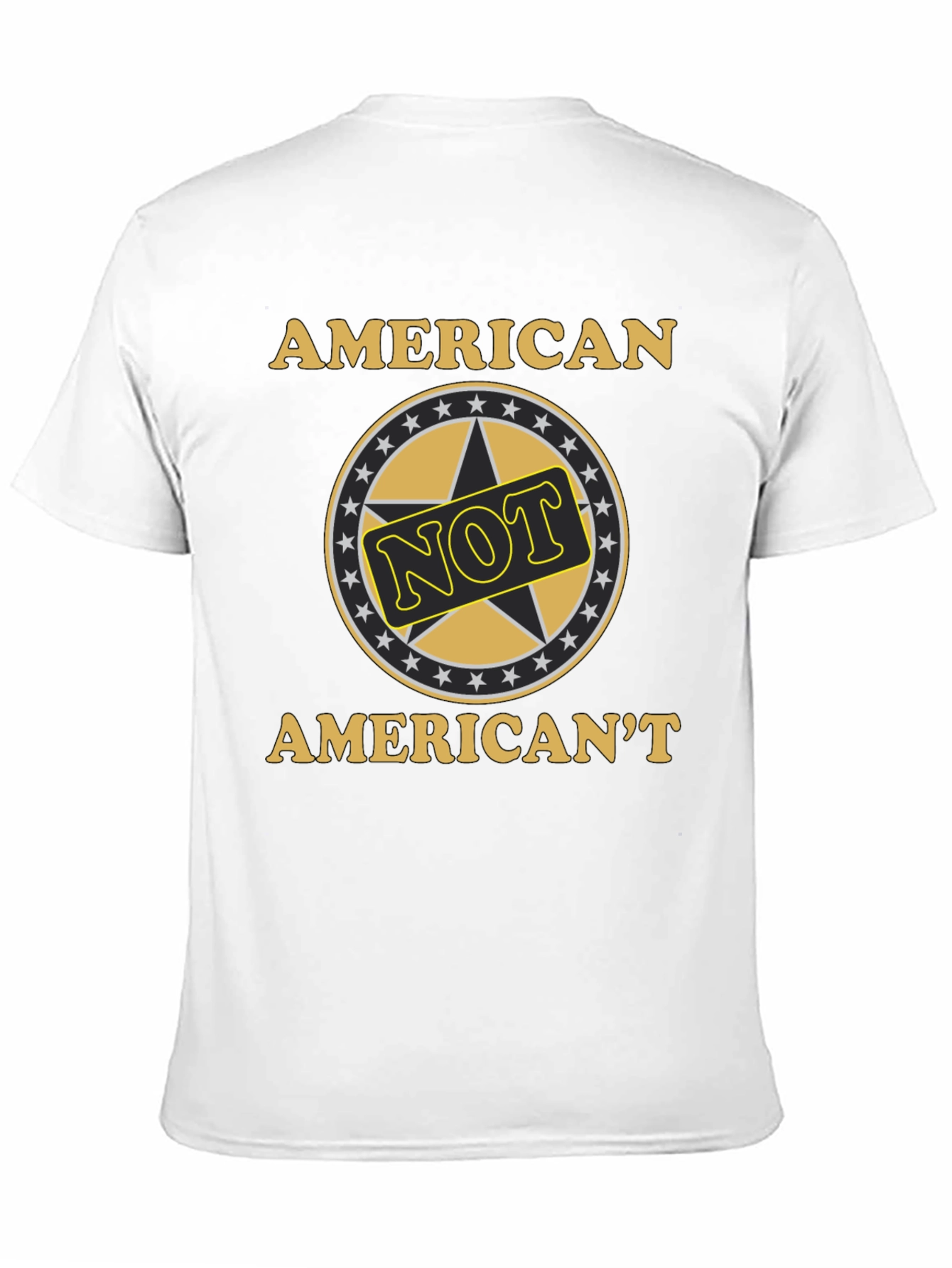 Black American't Funny Graphic T-Shirt view 11