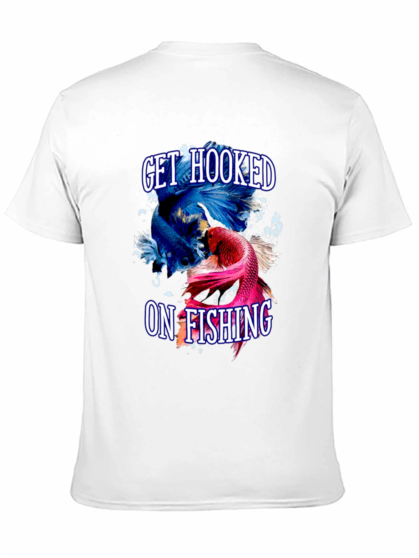 Black Get Hooked On Fishing T-Shirt view 11