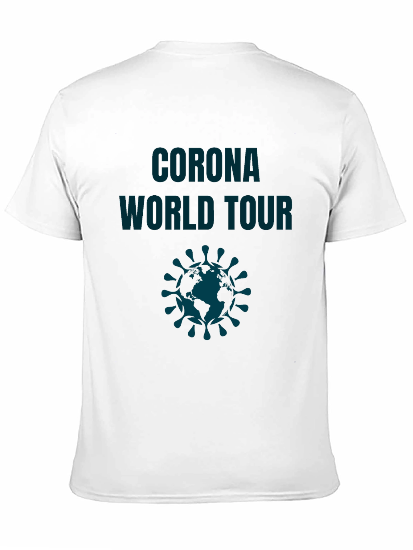 Black Corona World Tour Graphic Tee - Novelty T-Shirt view 11