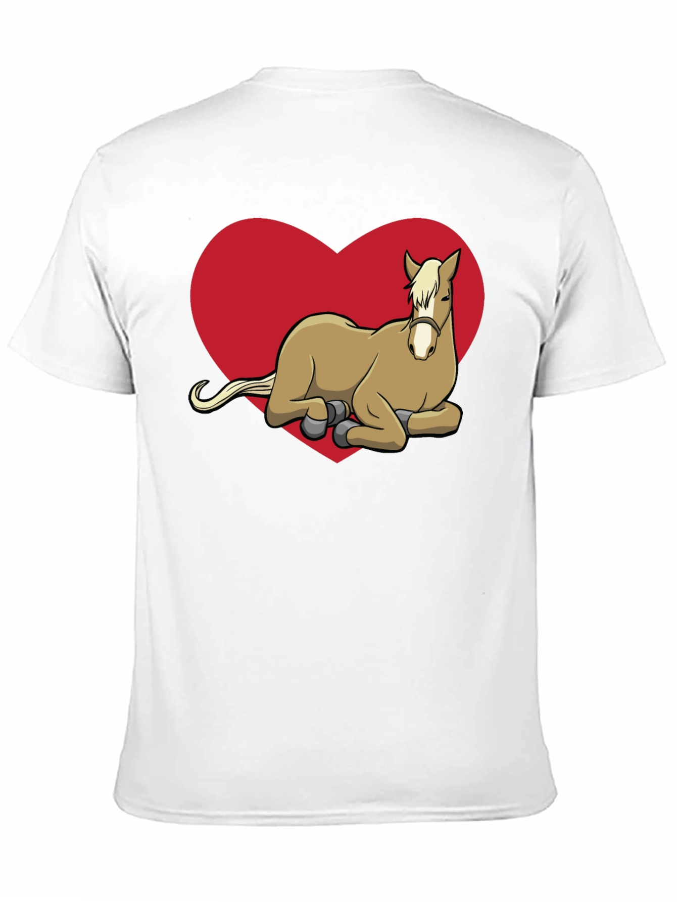 Black Horse Lover T-Shirt - Cute Horse in Heart view 11