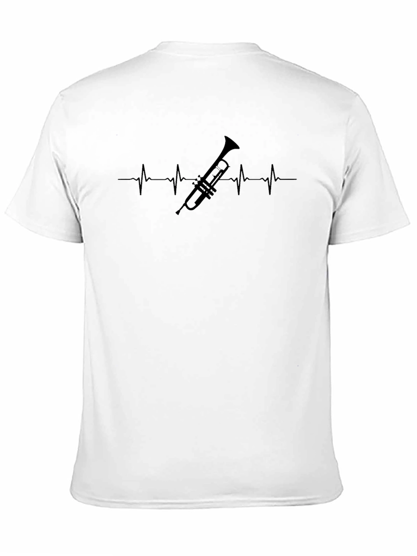 Black Trumpet Heartbeat T-Shirt - Musician's Tee view 11