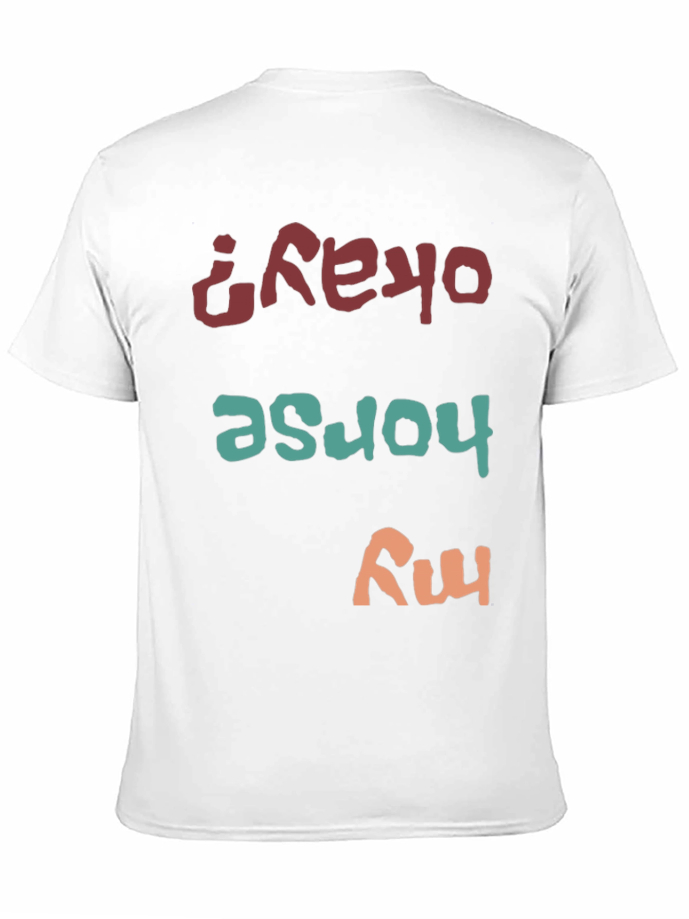 Black Funny Horse My Okay Men's Black T-Shirt view 11