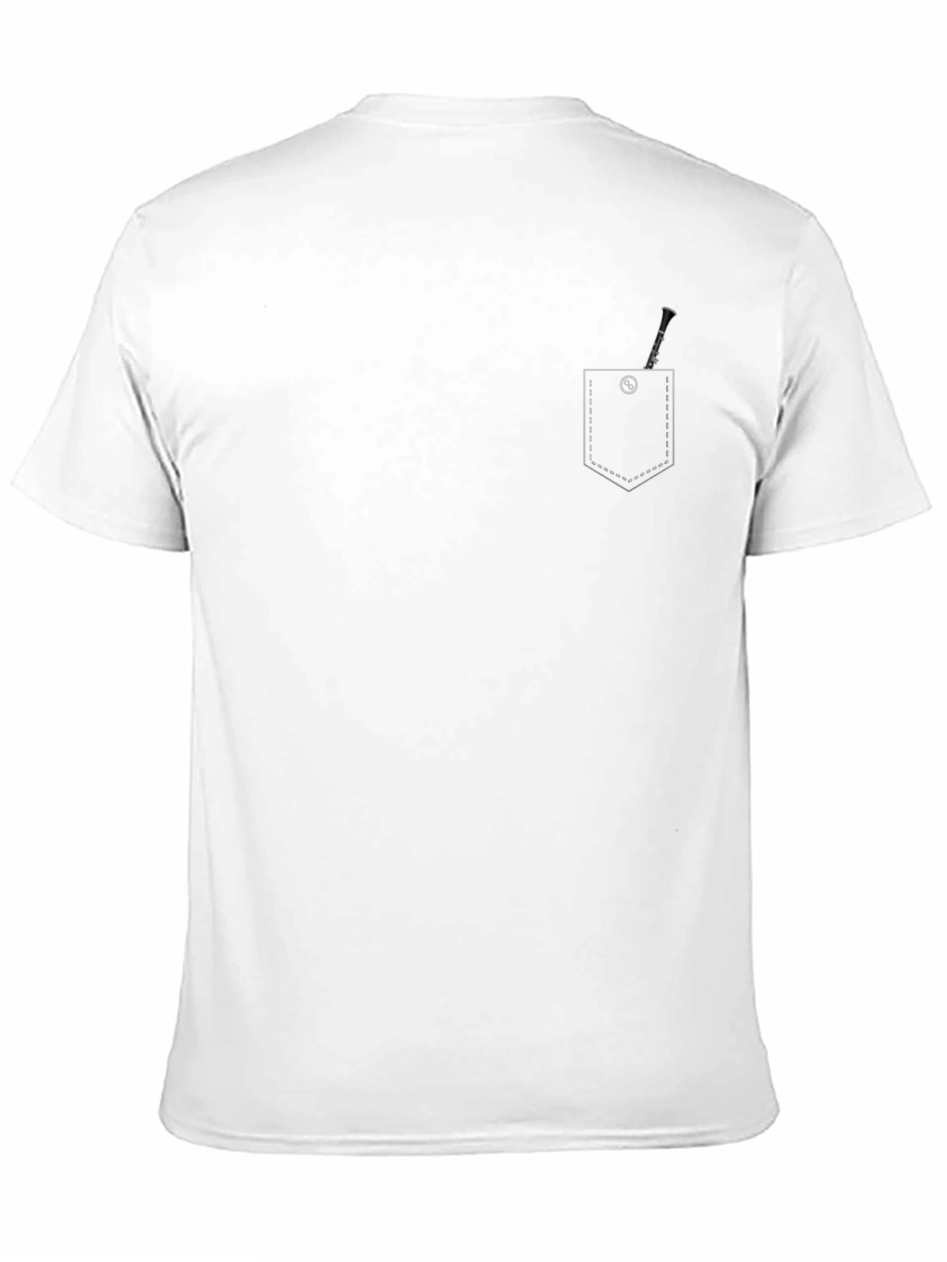 Black Men's Black Pocket Print Tee - Novelty Instrument view 11