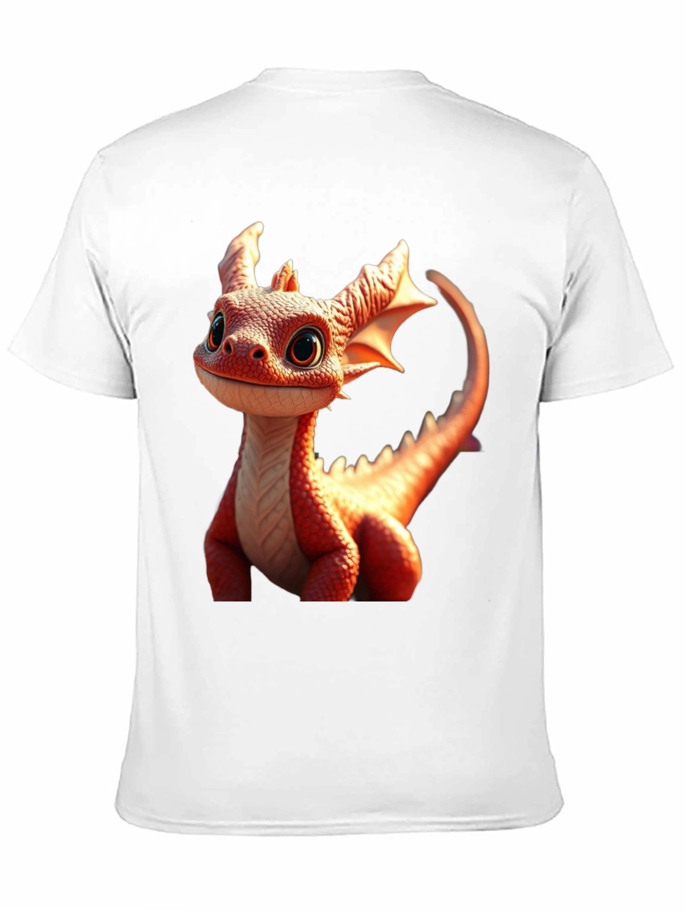 Black Cute Dragon Graphic Tee - Black Cotton Comfort view 11