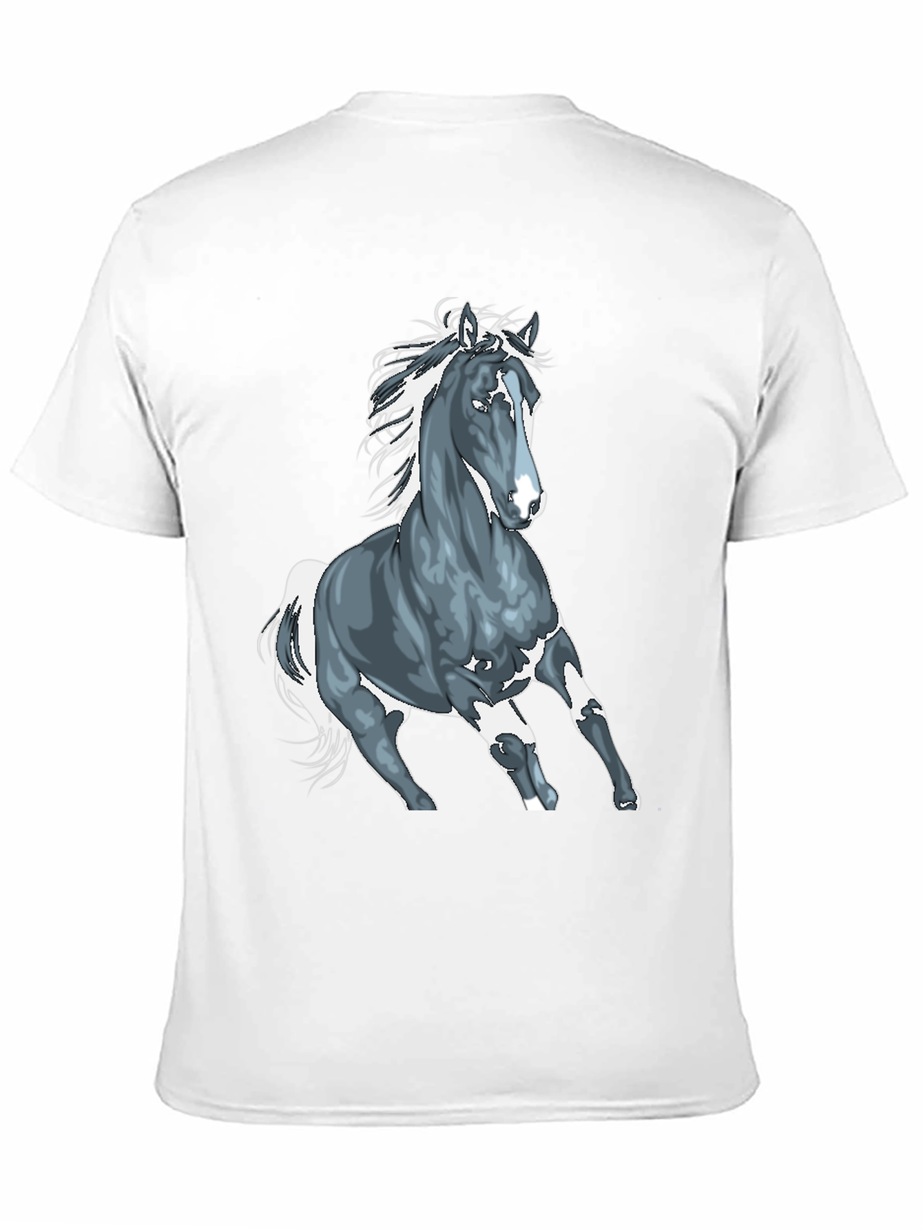 Black Horse Graphic T-Shirt - Black Cotton Tee view 11
