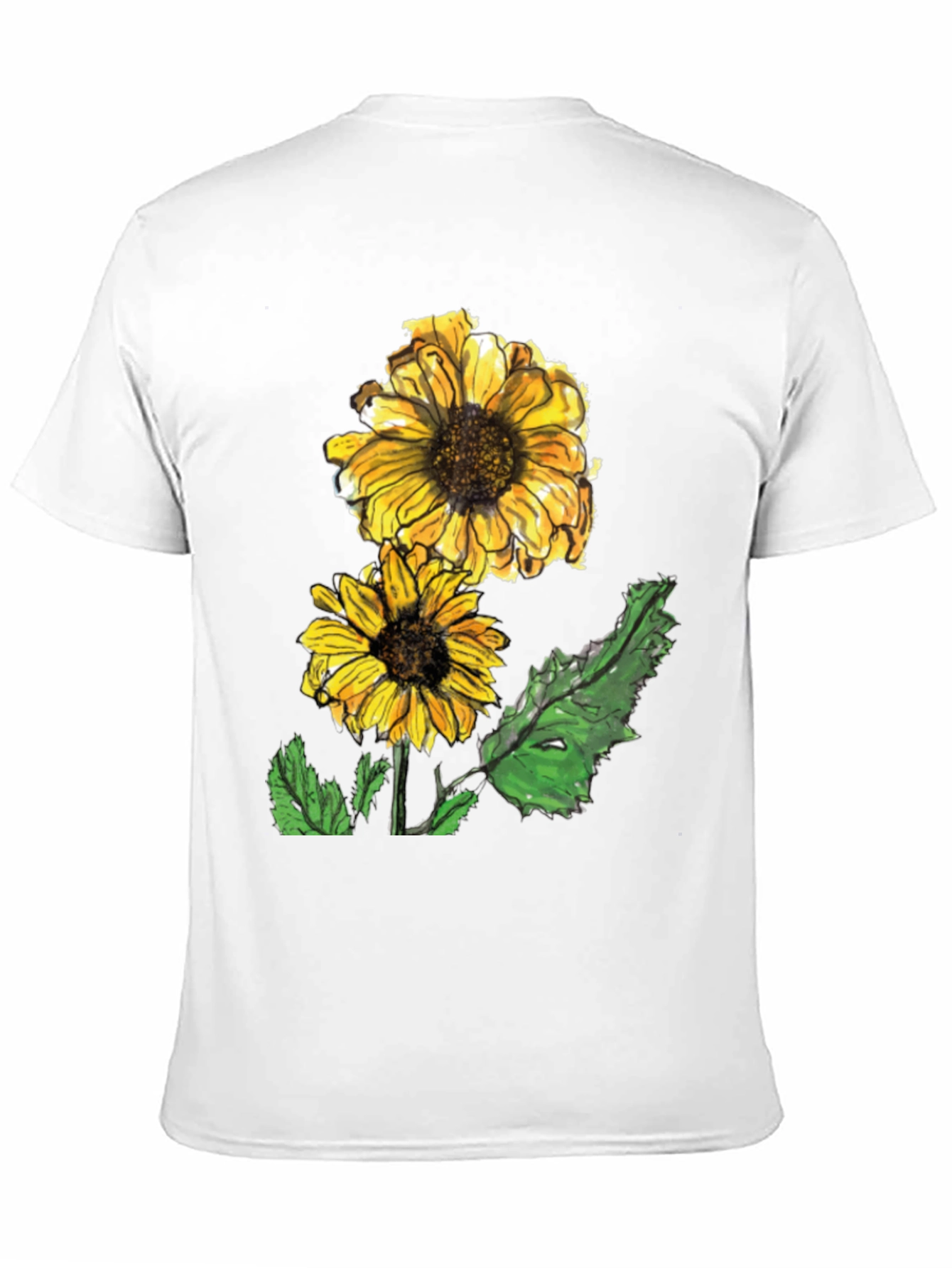 Black Sunflower Graphic Tee - Casual Black T-Shirt view 11