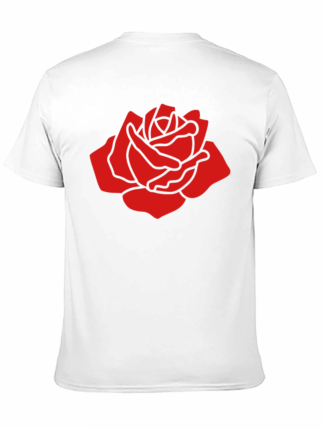Black Bold Red Rose Graphic T-Shirt view 11