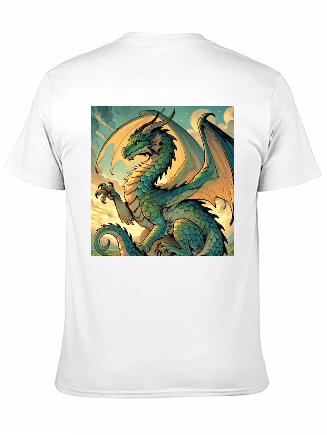 Black Dragon Graphic Tee - Mythical Creature Art Shirt view 11
