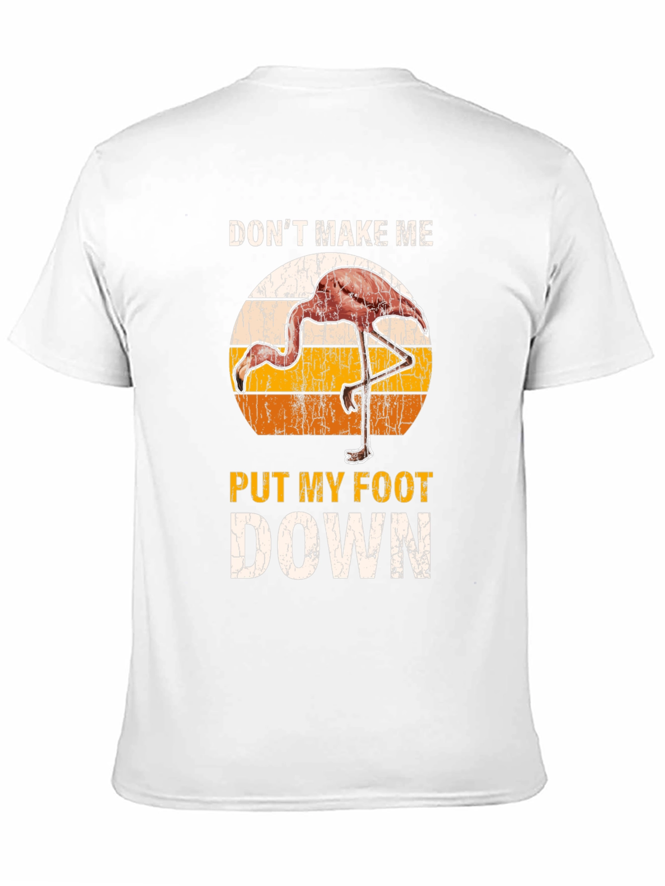 Black Don't Make Me Put My Foot Down Flamingo Graphic Tee view 11