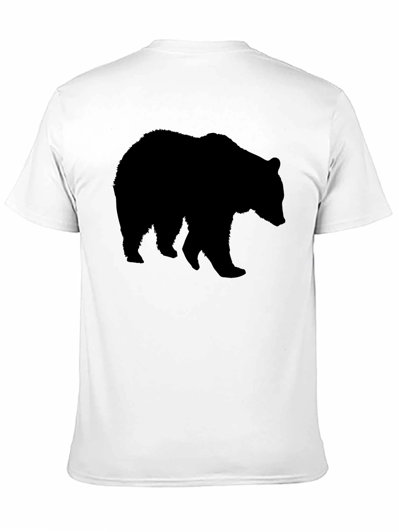 Black Bear Silhouette Black T-Shirt view 11
