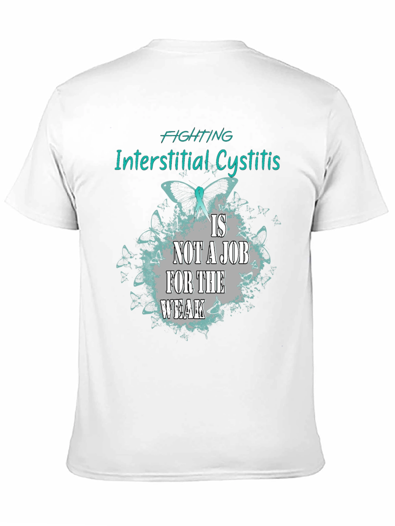 Black Interstitial Cystitis Awareness T-Shirt view 11