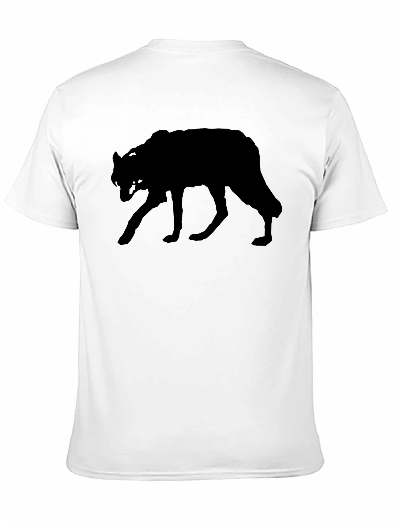 Black Wolf Silhouette Graphic Tee - Mens Black T-Shirt view 11