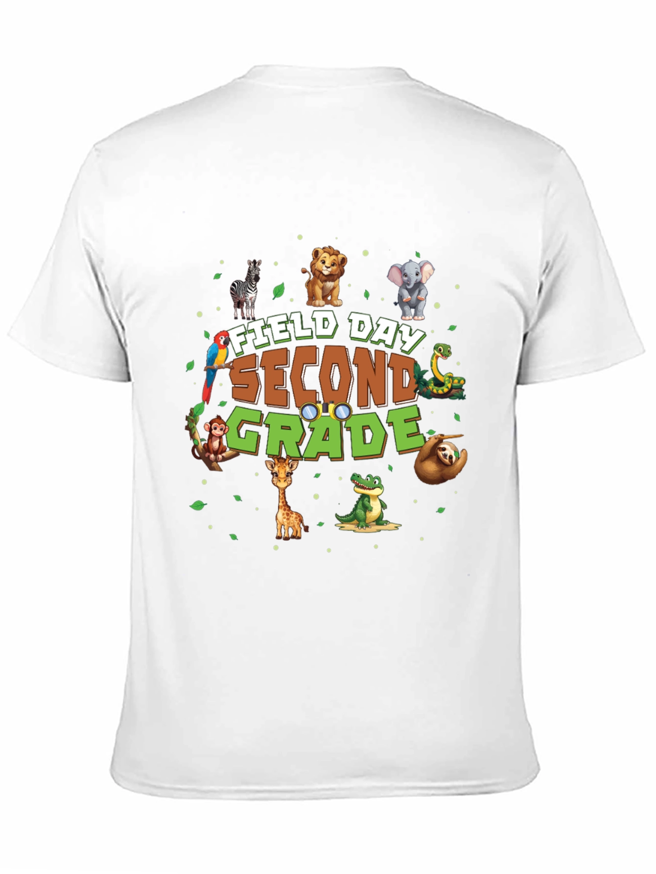 Black Field Day Second Grade Animal T-Shirt view 11